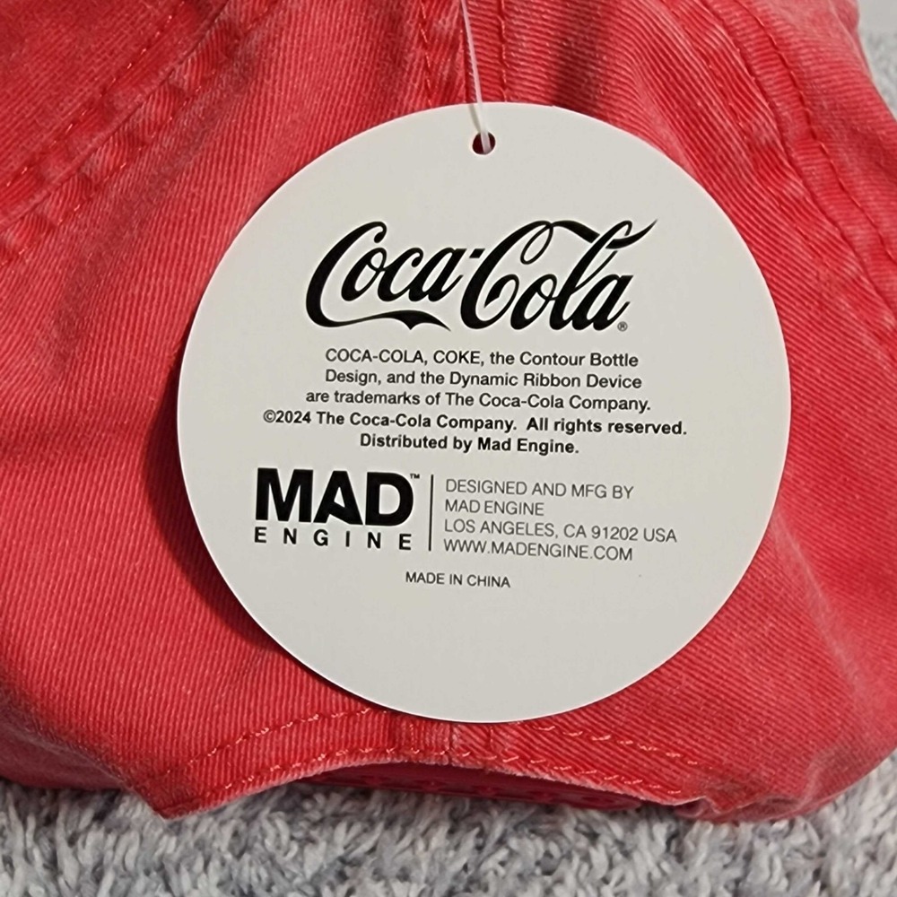 Coca Cola Classic Script Logo Red Snapback Rope Cap Hat Coke Adjustable NWT - Picture 8 of 10